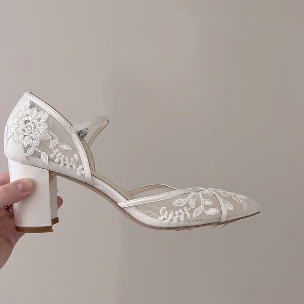 I’m selling my special wedding shoes.